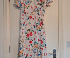gorgeous floral wrap midi dress from D Anna of London