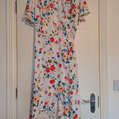 gorgeous floral wrap midi dress from D Anna of London