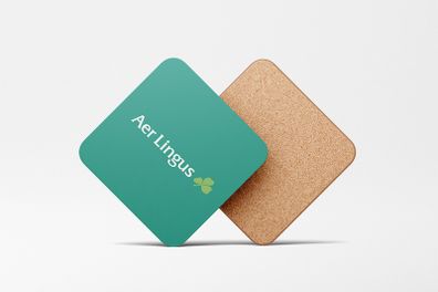Aer Lingus Retro Coaster - Square - Green