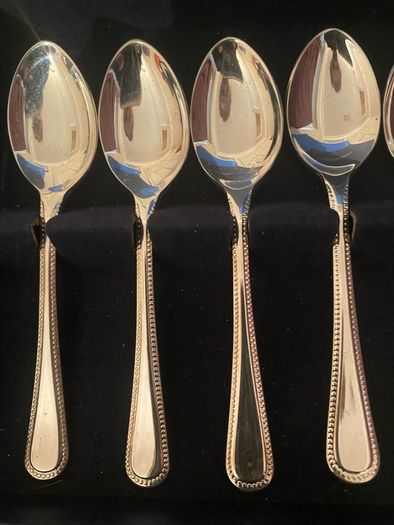 Sterling Silver spoons. NewBridge beaded selection. Antiques