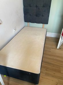 Free single bed base with two drawers