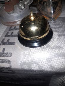 Beautiful Vintage Brass Counter Bell, Hotel Lobbies Receptions or Service Bell in restaurants, good working condition, I Always come running when the wife rings it  LoL, postage available or collection on all my items