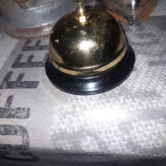 Beautiful Vintage Brass Counter Bell, Hotel Lobbies Receptions or Service Bell in restaurants, good working condition, I Always come running when the wife rings it  LoL, postage available or collection on all my items
