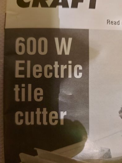 Powercraft 600W Electric Tile Cutter Model TC 180 11, as new, never used and in excellent condition