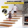 Pipe Stair Handrail, 3FT Staircase Handrail, 440LBS Load Capacity Carbon Steel Pipe Handrail, Industrial Pipe Handrail with Wall Mount Support, Round Corner Wall Handrailings for Indoor, Outdoor (FREE SHIPPING) Image 2
