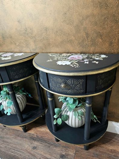 Half moon side tables / Nightstands