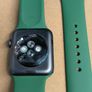 APPLE Watch Series 3 GPS LTE (Cellular) A1891- 42MM Black Aluminum Case with Green Band Image 8