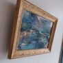 Original Irish art Poolbeg Chimneys Framed in Gold frame Image 2