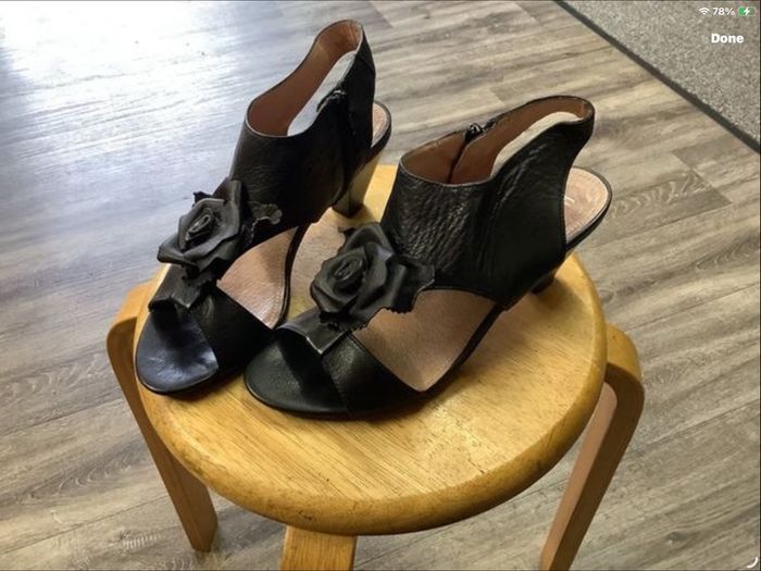 Sandals black leather size 41 (7)
