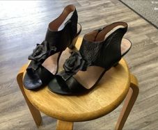 Sandals black leather size 41 (7)