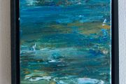 Framed Original Abstract Painting Dublin Seascape   Original Art Gift