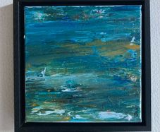 Framed Original Abstract Painting Dublin Seascape   Original Art Gift