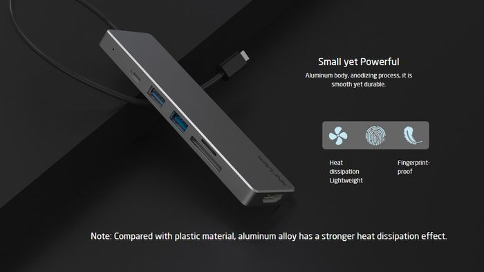 Wavlink USB-C Travel Universal Mini Dock USB Hub & HDMI UHD/4K@30Hz & TF/SD Card Reader & PD Power Adapter (UHP3407) (Brand New/Warranty)