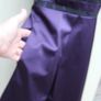 Karen Millen Purple Black Signature Elegant Lace Satin Pleat Skater Dress Image 7