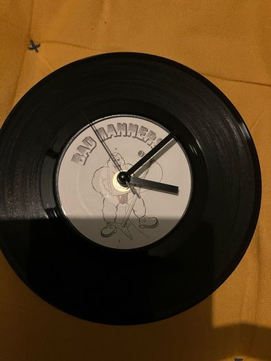 Bad Manners vinyl 7" clock