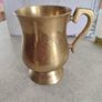 Vintage Engraved Brass Metal Cup Mug Wine Glass Made in India Image 5
