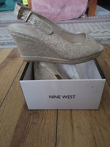 9 West Gold Dressy Sandal