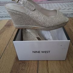 9 West Gold Dressy Sandal