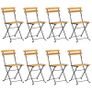 9 Piece Folding Outdoor Dining Set Solid Acacia Wood Image 4
