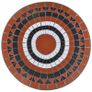 3 Piece Bistro Set Ceramic Tile Terracotta and White Image 2