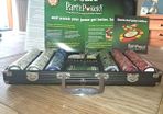 Texas Holdem Poker chips set with Aluminium case, 2 Desks cards, Dealer, Small blind, Big Blind buttoms, 5 Dice (300 pieces)