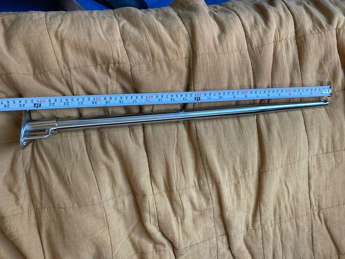 plastimo stainless stanchion with base 63cm length
