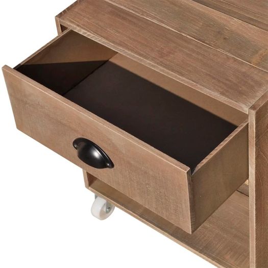 Nightstand 2 pcs Brown Solid Wood