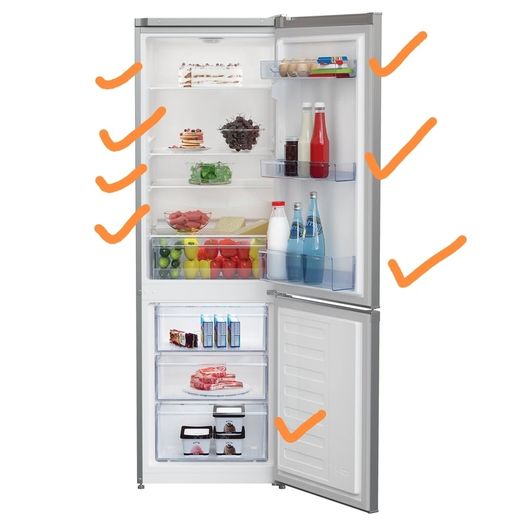 Shelves for BEKO CSG3571S  fridge freezer