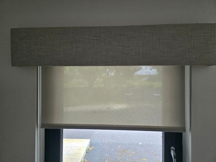 Roller Blinds with Upholstered Pelmets