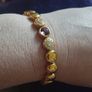 Vintage Bracelet of excellent quality, with crystals and amethyst stone in gold plated, American Vintage. Image 9