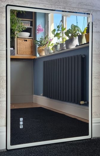 LED Bathroom Mirror Bluetooth Antifog Dual LED Makeup Bright Light Vanity 100x70cm or 70x100cm