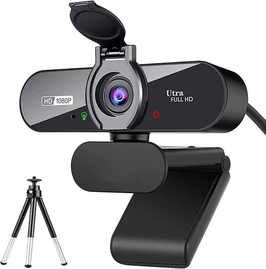1080P Pro HD Webcam with Stereo Microphone, 110 Degree Wide Angle, Privacy Cover, Tripod, for Conferencing, Live Streaming (FREE SHIPPING)