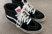 Vans SK8-Hi Top Black/White Trainers - Like New - Size EU34