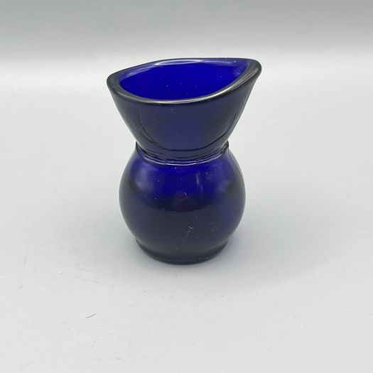 Antique Wood Bros Cobalt Blue Glass Eye Bath Wash Cup Made in England VGC