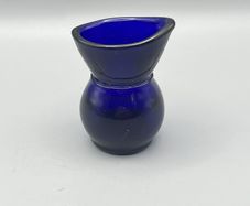 Antique Wood Bros Cobalt Blue Glass Eye Bath Wash Cup Made in England VGC
