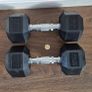 2 sets of used hexagonal dumbbells Image 6