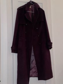 Hobbs Burgundy wool coat