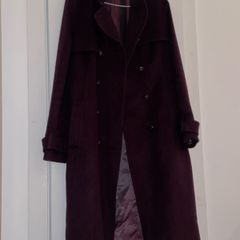 Hobbs Burgundy wool coat