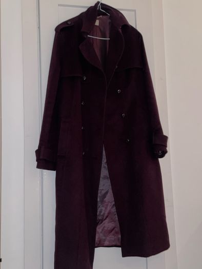 Hobbs Burgundy wool coat
