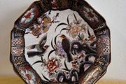 Vintage hand painted Satsuma Love Birds Plate