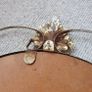 Rare beautiful vintage convex mirror with ivy leaves, refurbished Image 6