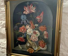 Large Original Floral Still Life Oil on Canvas.