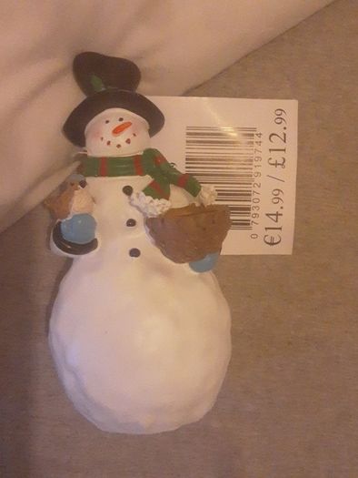 Christmas Decoration .. Snowmen x 2 .. Reduced Both for 16.00euro