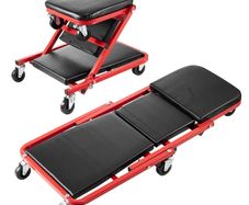 Foldable Garage Creeper Stool 136kg Heavy Duty
