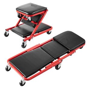 Foldable Garage Creeper Stool 136kg Heavy Duty