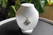 Vintage Dublin Silver Celtic Trinty Knot Necklace 1953