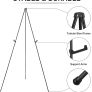 NEW SALE | Easel Stand for Wedding Sign & Poster 63'' Portable Art Easel for Floor Adjustable Metal Easel Black Image 4
