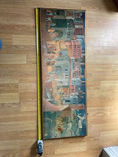 Print on board The allegory of good and bad government by Lorenzetti