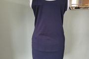 navy sleeveless dress