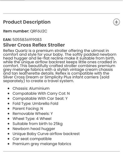 Silvercross Marie Chantel stroller